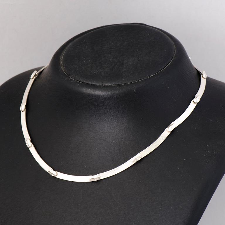 NECKLACES, 4 pcs, silver. Lapponia 1978-91.