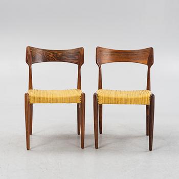 A dining table and four chairs, Bernhard Pedersen & Son, Denmark.