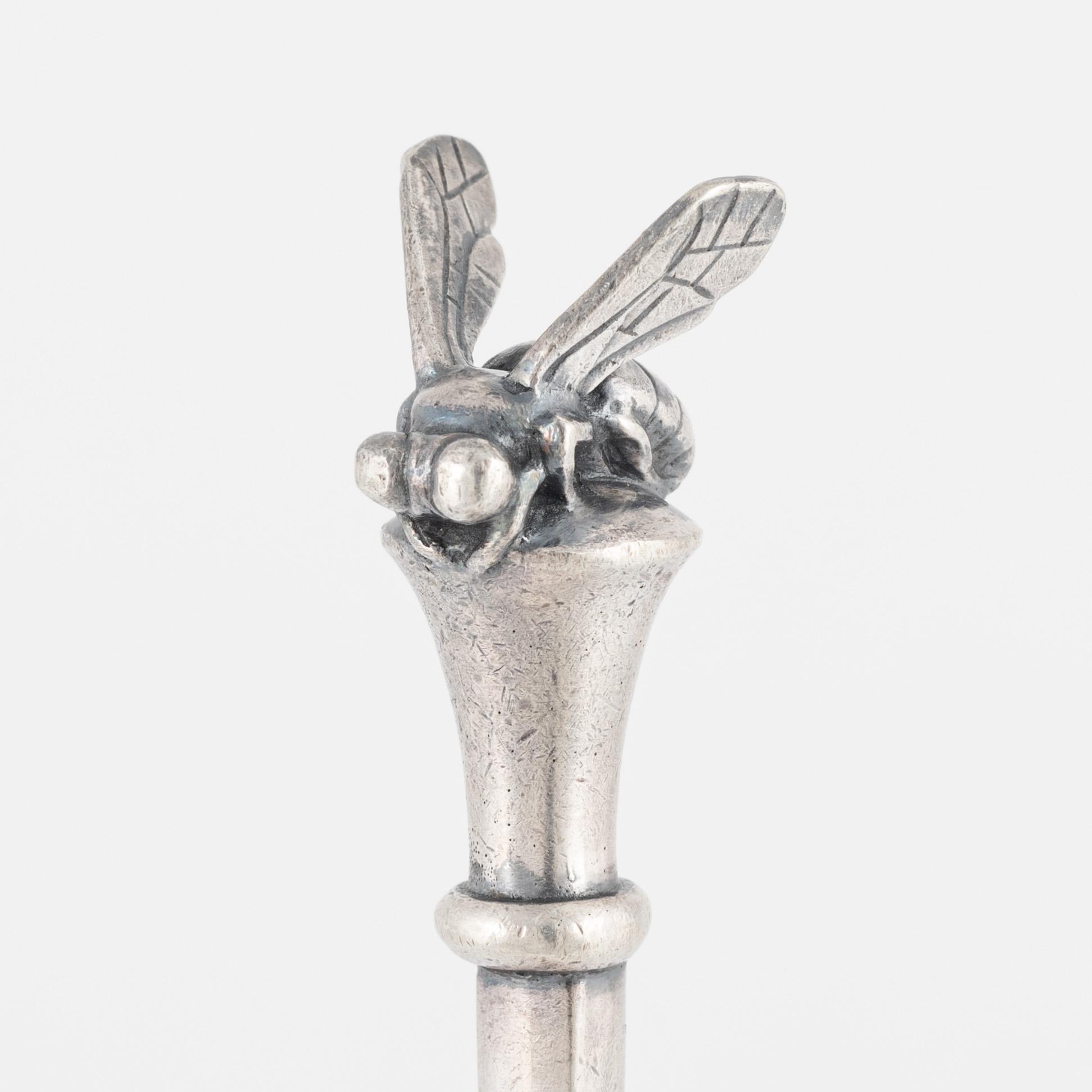 W.A Bolin, honungssked, silver, design Barbro Littmarck, Stockholm, 1965.