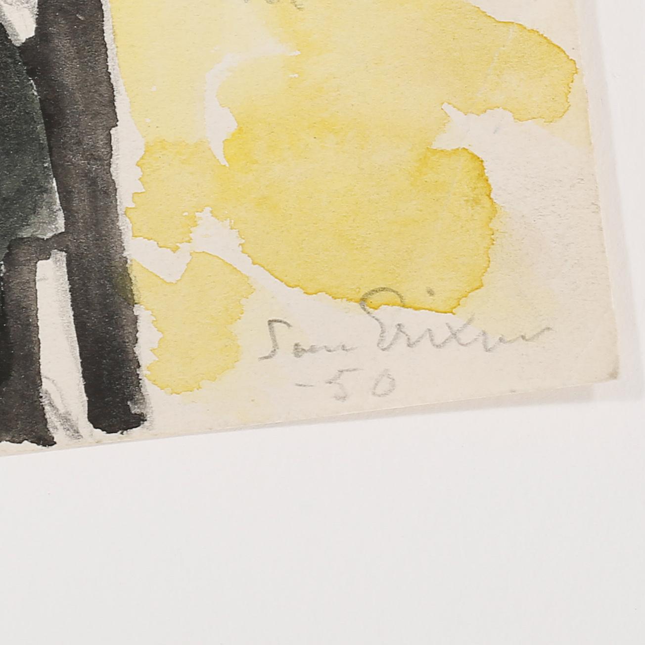 watercolour, signed and dated -50.