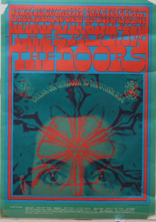 AFFISCH, "Break on through to the other side", The Doors, 1967.