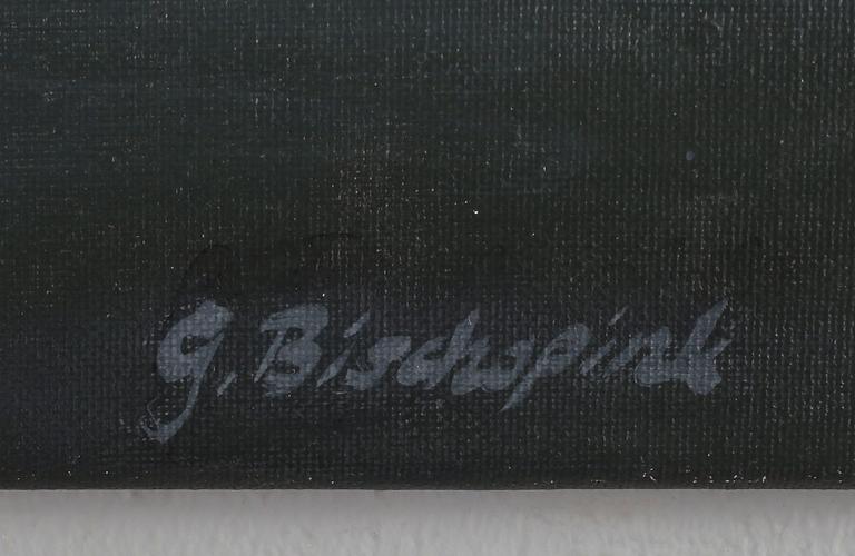 OIDENTIFIERAD KONSTNÄR, 3 st, oljor på duk, signerade G. Bischopink.