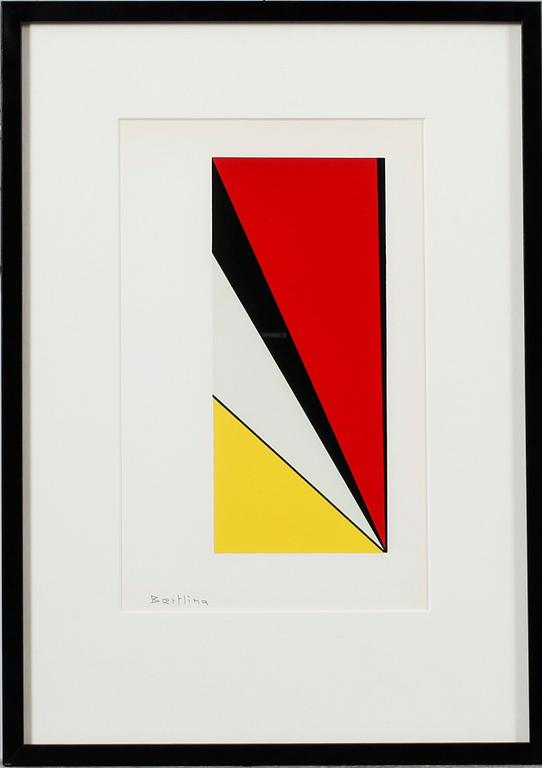 OLLE BAERTLING, silkscreen, from the book "Teckning, målning, grafik. Tekniker inom bildkonsten", Per Bjurström, signed.