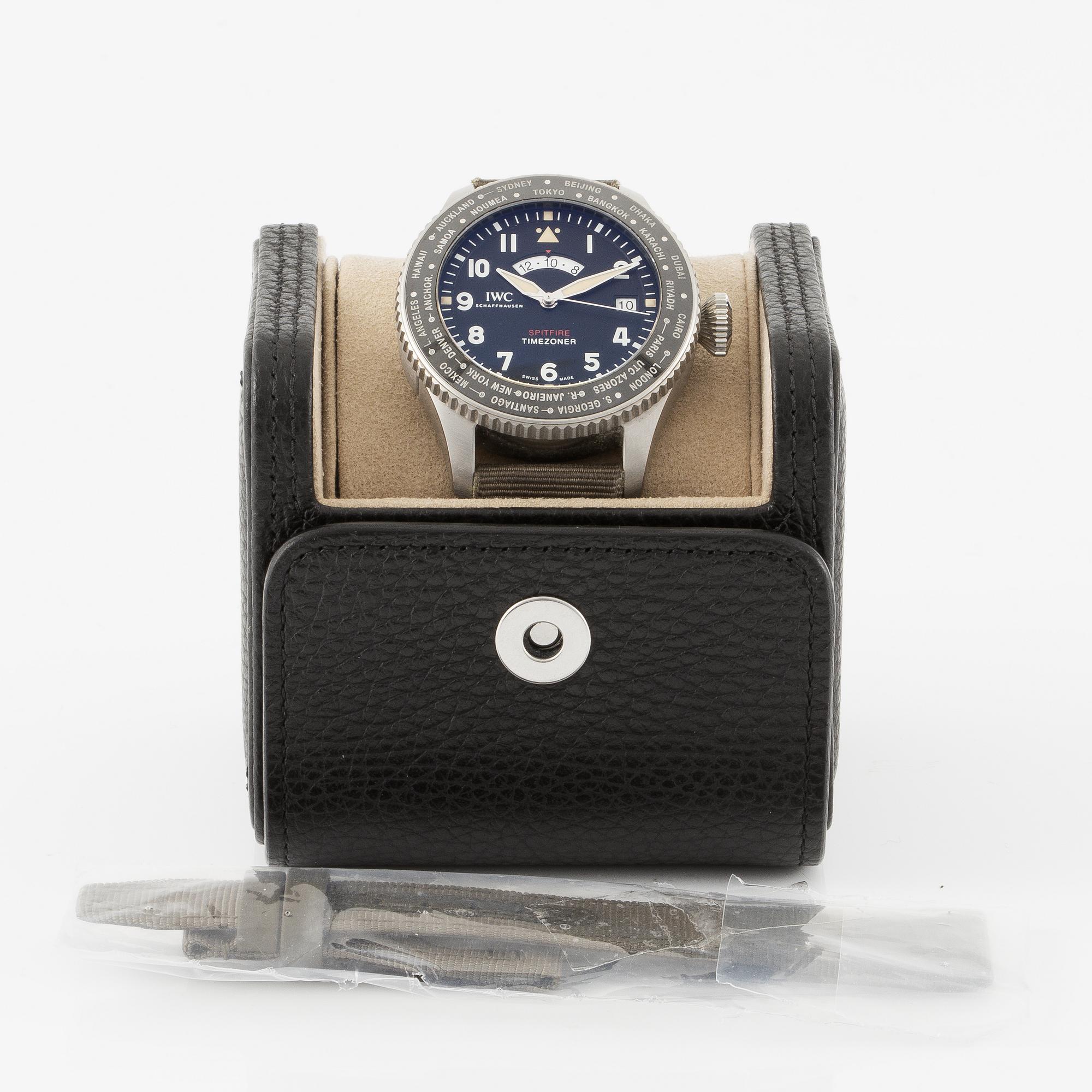 IWC, Pilot’s Watch, Timezoner, Spitfire Edition, “The Longest Flight”, "No. 155 of 250", ca 2019.