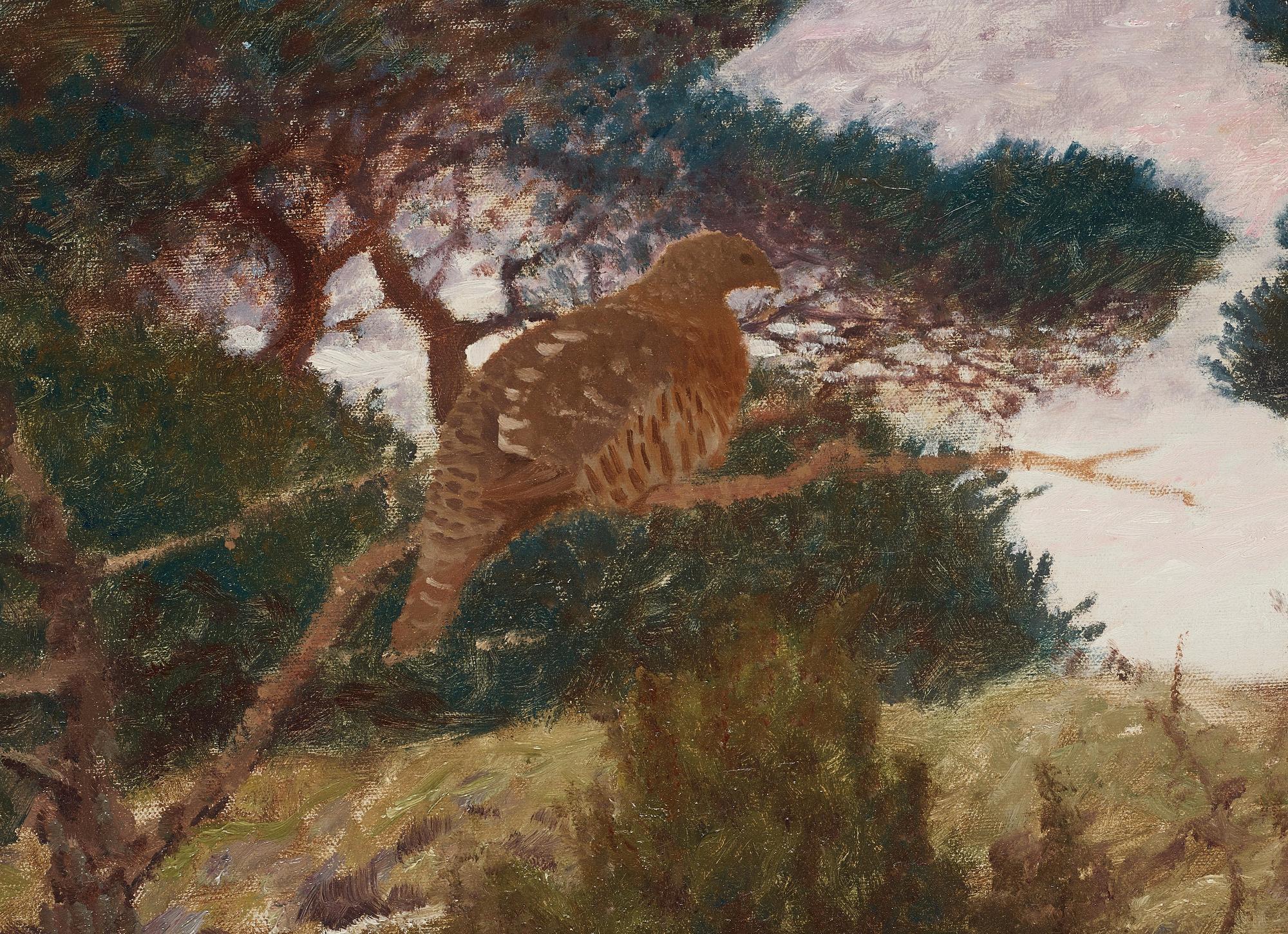 Bruno Liljefors, Western capercaillies courting.