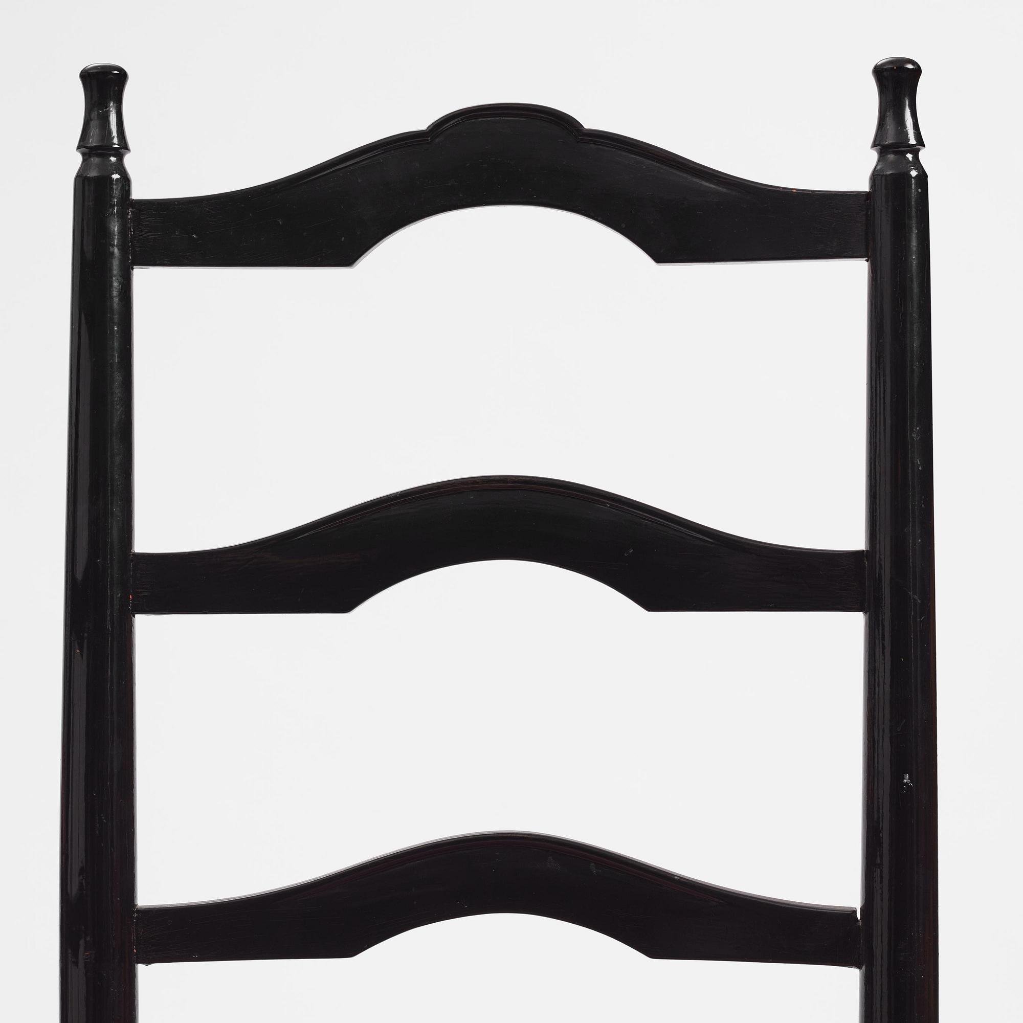 Gunnar Asplund, a set of eight chairs, for the staffroom at Karlshamn Secondary School, Sweden, ca 1912-1918.