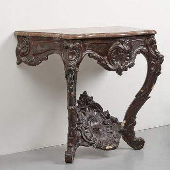 A rococo console table by A. Flodin (master in Stockholm 1758-74).