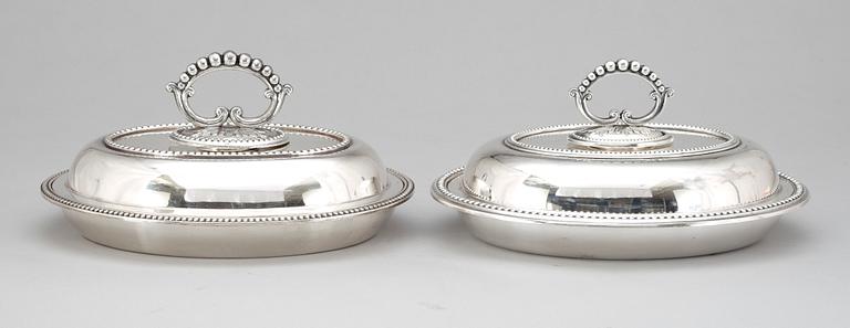 DUBBBELKAROTTER, 2 st, pläter. England 1800-tal.