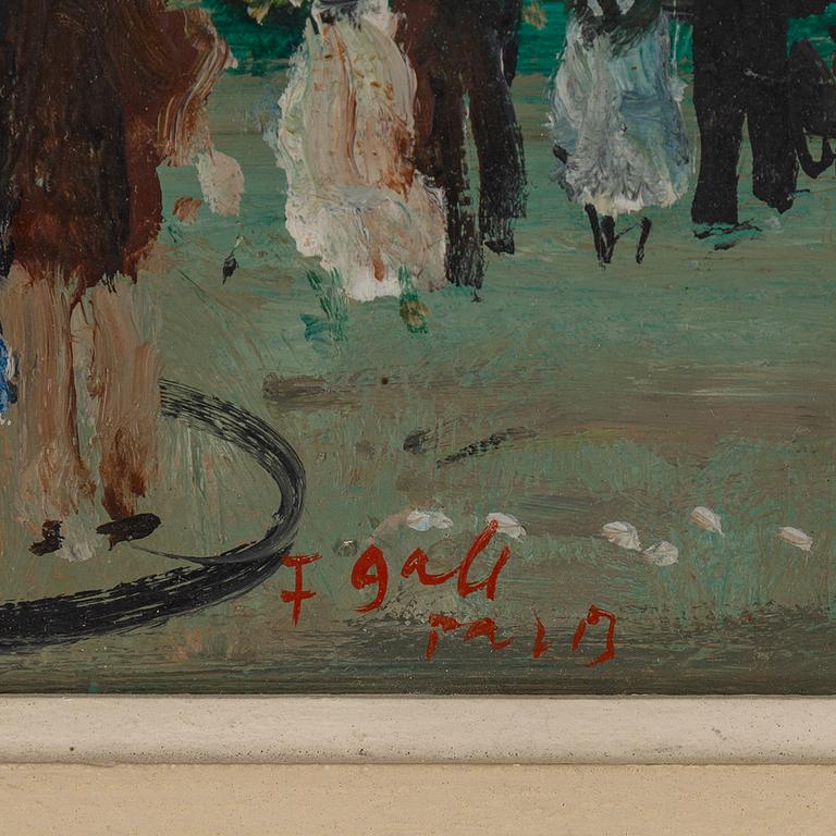 FRANCOIS GALL, oil on cardboard, signed, possibly dated averso 1948.