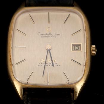 ARMBANDSUR. 18 K. Omega constelation automatic, chronometer.