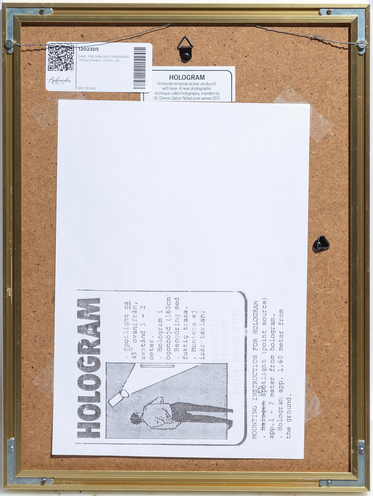 CARL FREDRIK REUTERSWÄRD, "Cross reference", signerad och numrerad 5/10 1981.