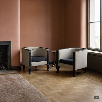 A pair of armchairs, first half of the 20th century.