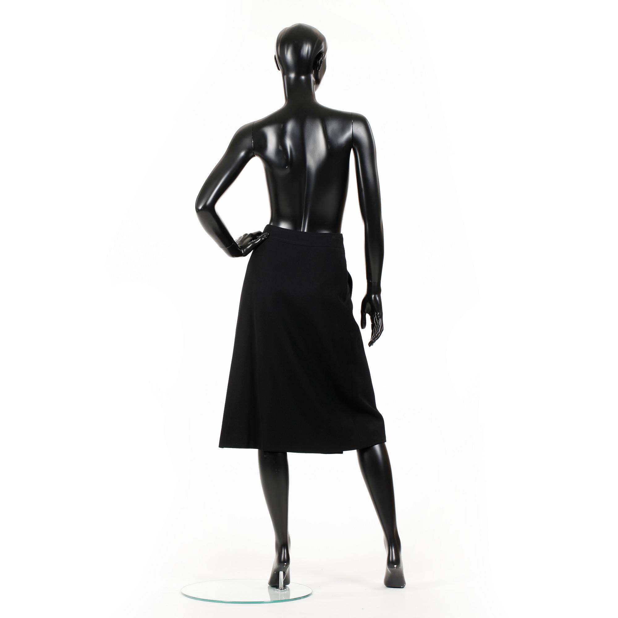 CÉLINE, a black wool mix skirt.