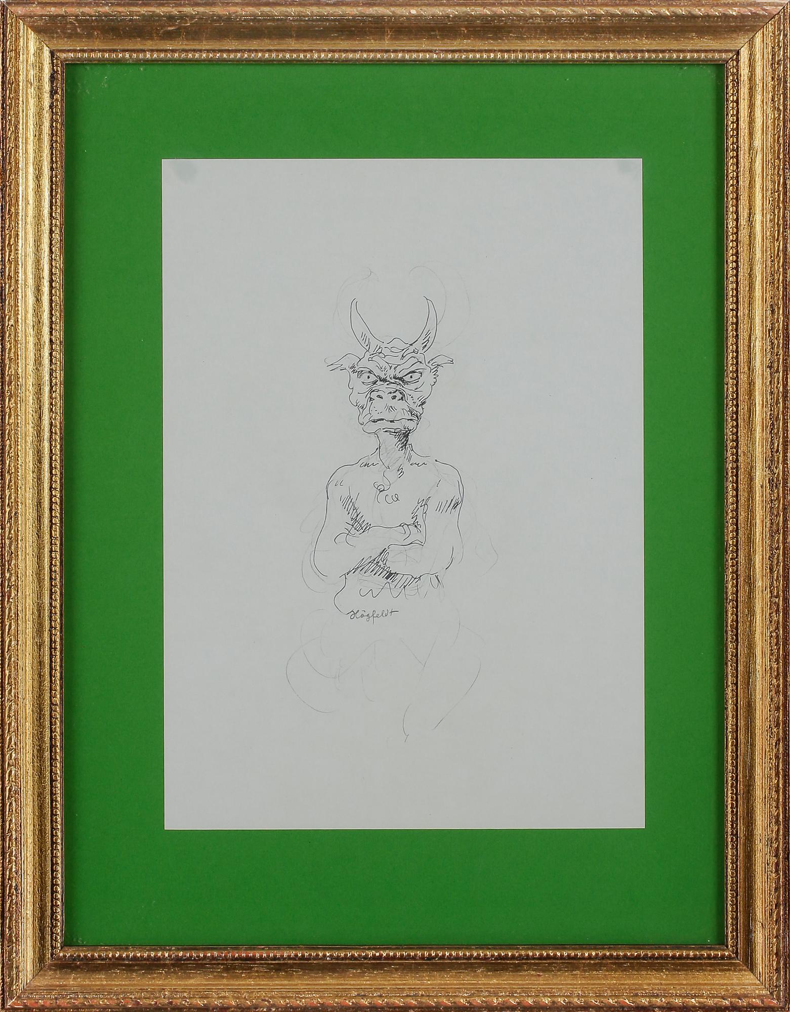 ROBERT HÖGFELDT, blandtekniker, 2 st, signerade.