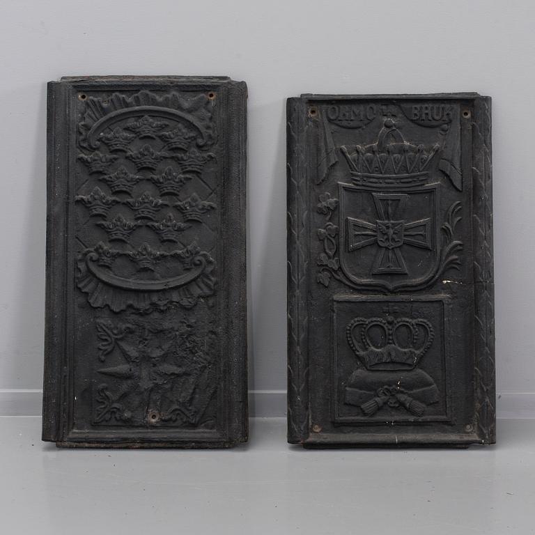 SÄTTUGNSPLATTOR, 2 st, 17/1800-tal.
