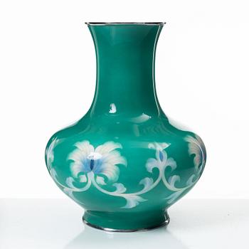 Yuiko Tamura, vas, flytande cloisonné, Japan 1900-tal.