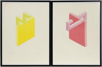 Oscar Reutersvärd, Omöjliga figurer, 2 st.