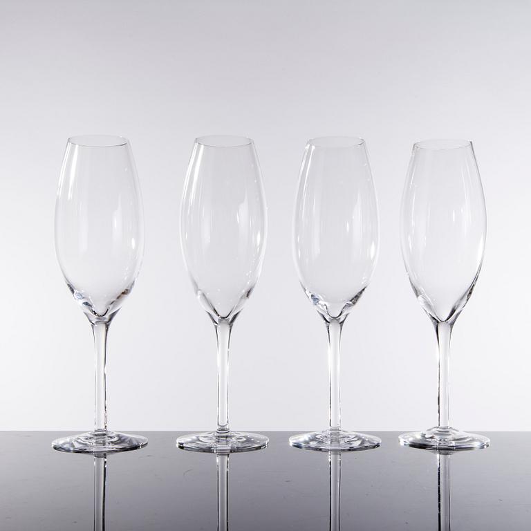 RICHARD JUHLIN, champagneglas, 12 st, "Juhlin", glas, Richard Juhlin, Reijmyre Glasbruk.