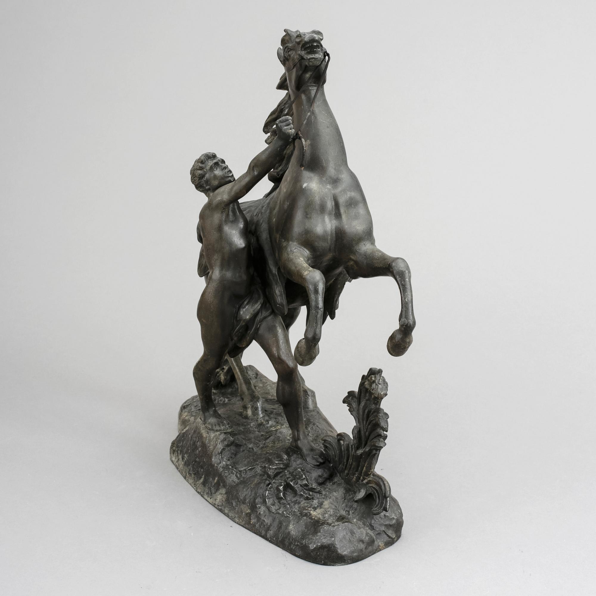 GUILLAUME COUSTOU, efter. Skulptur, patinerad metall.