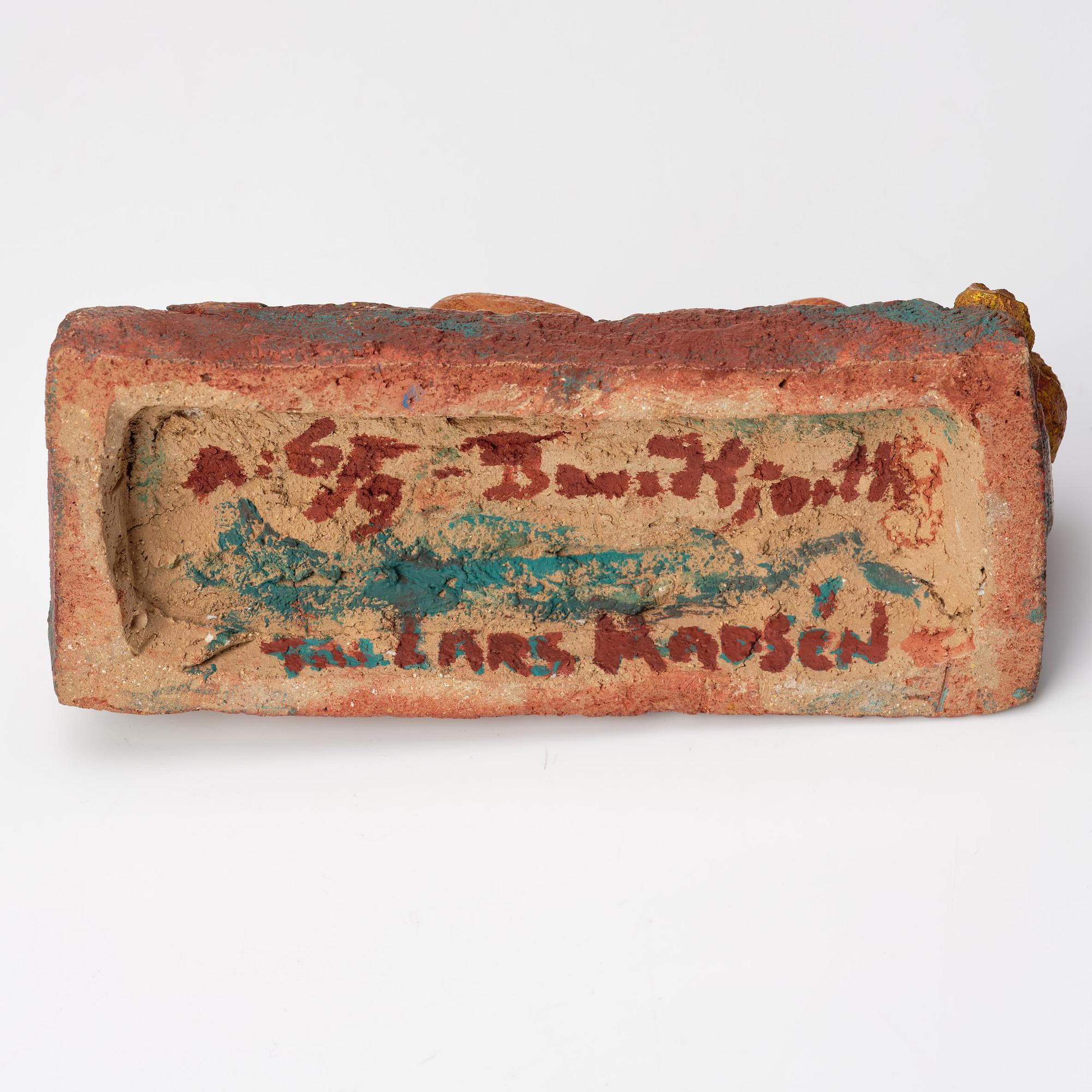 Bror Hjorth, bemålad terracotta, signerad och numrerad 6/9.