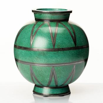 Wilhelm Kåge, an "Argenta" stoneware vase, Gustavsberg, Sweden.