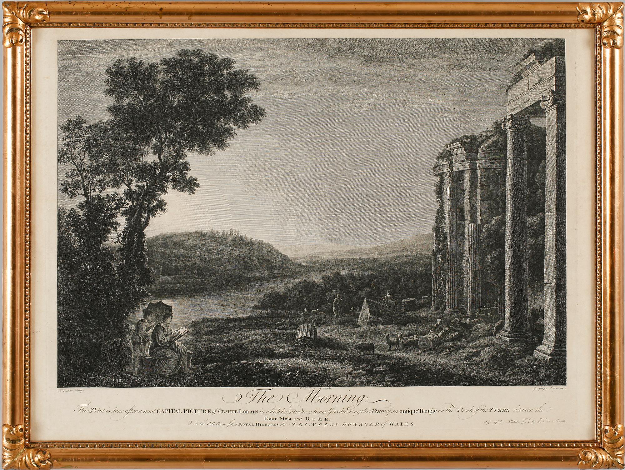 CLAUDE LORRAIN, efter, 1700-tal, kopparstick.