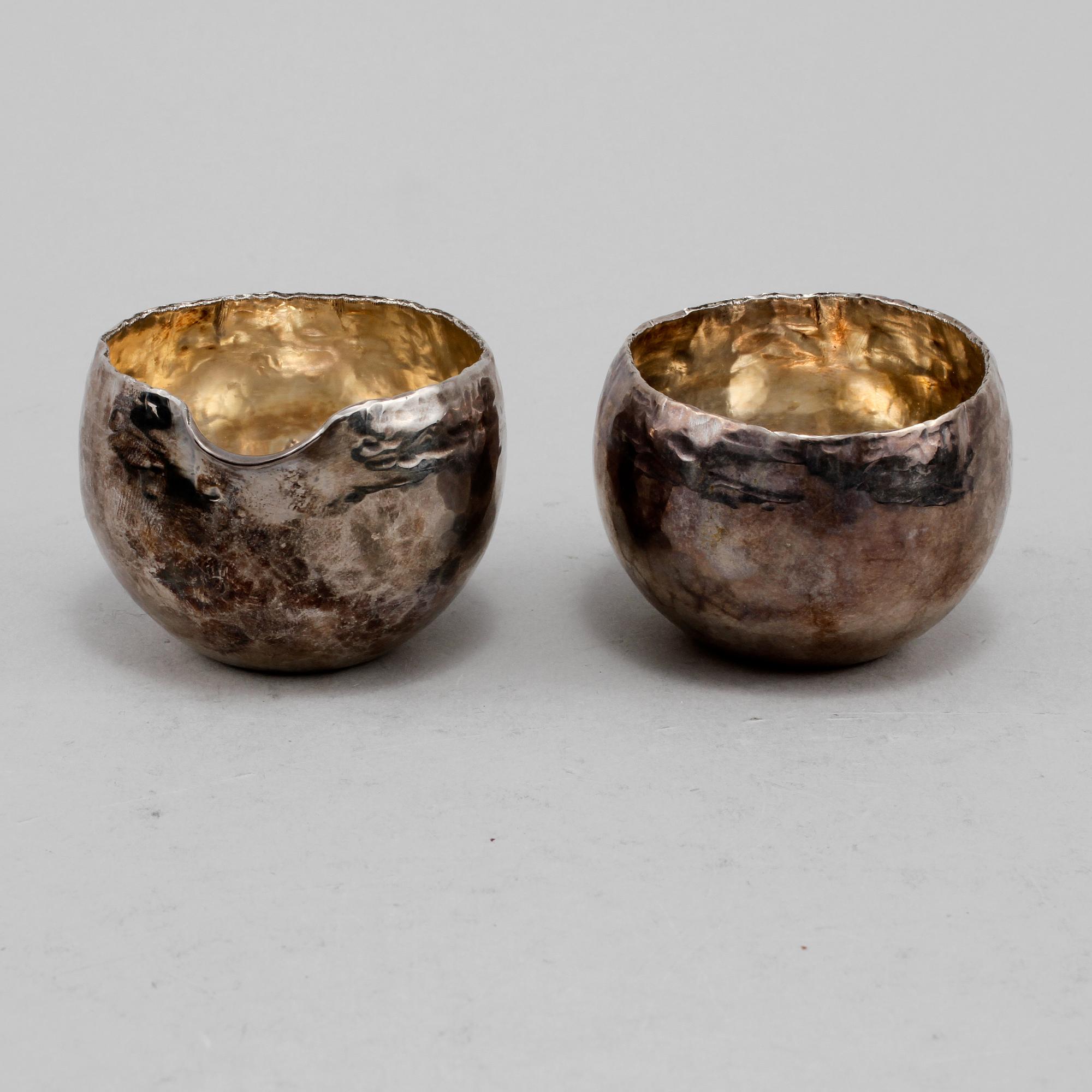 PARTI SILVER, 8 delar, delvis Urban Rey, Stockholm, 1900-tal. Vikt 180 g.