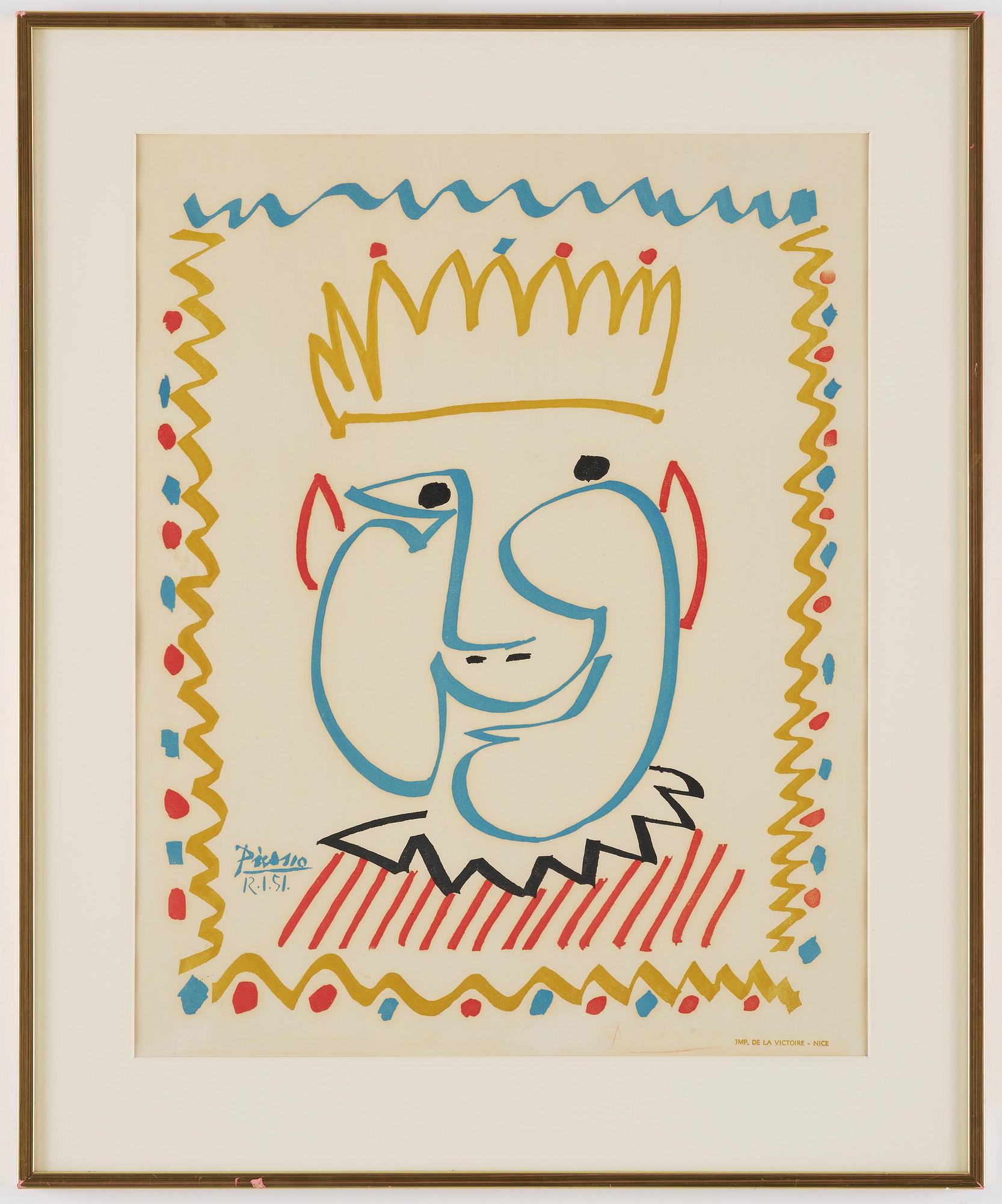 Pablo Picasso, "Tête de roi (Carnaval de Nice)".