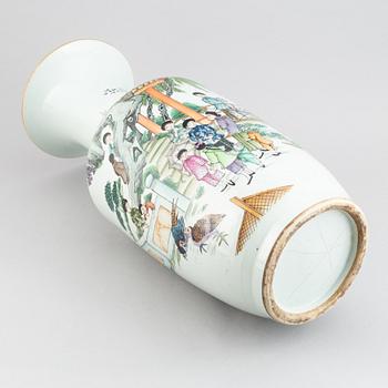 A Chinese famille rose floor vase, 20th century.