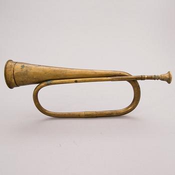 SIGNALHORN, mässing, Ryssland, 1800-talets andra hälft.