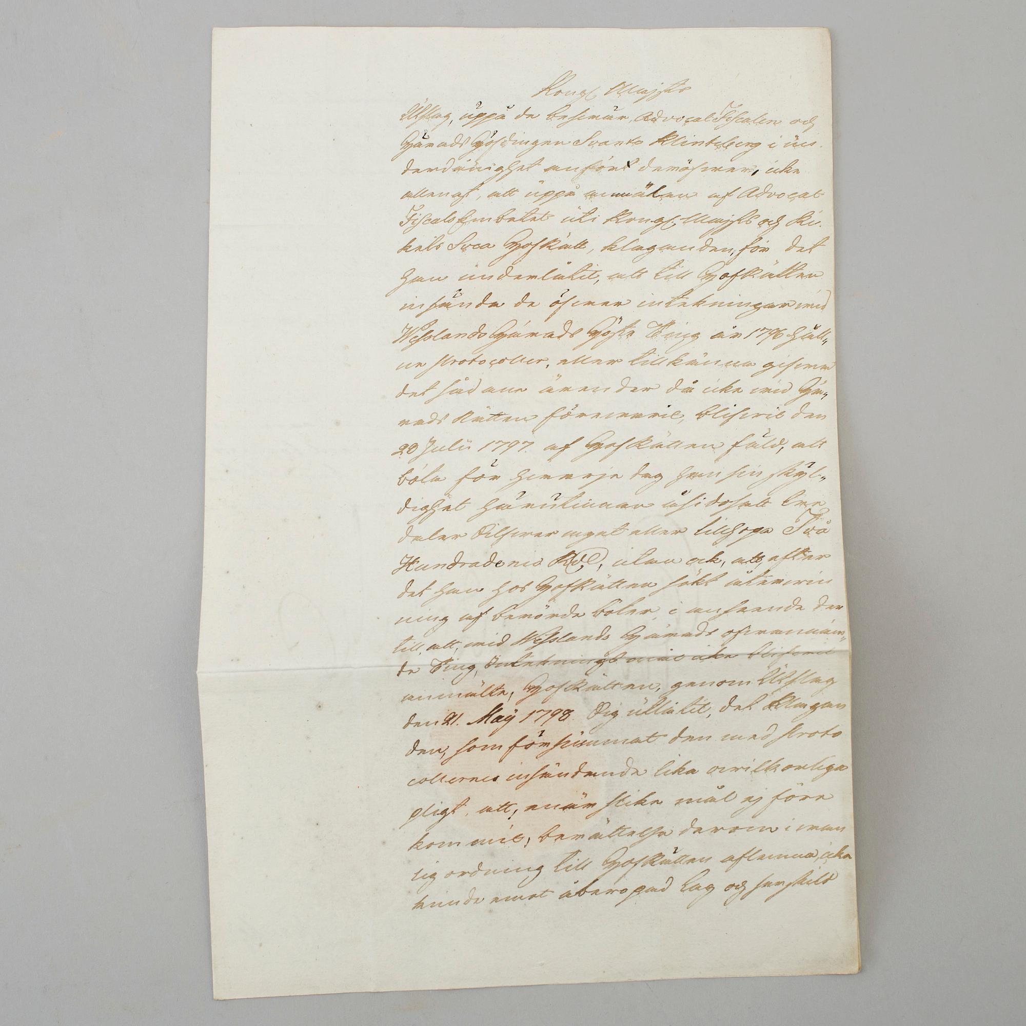 A ROYAL AUTOGRAPHS, 2 p, Gustav IV Adolf (1778-1837).