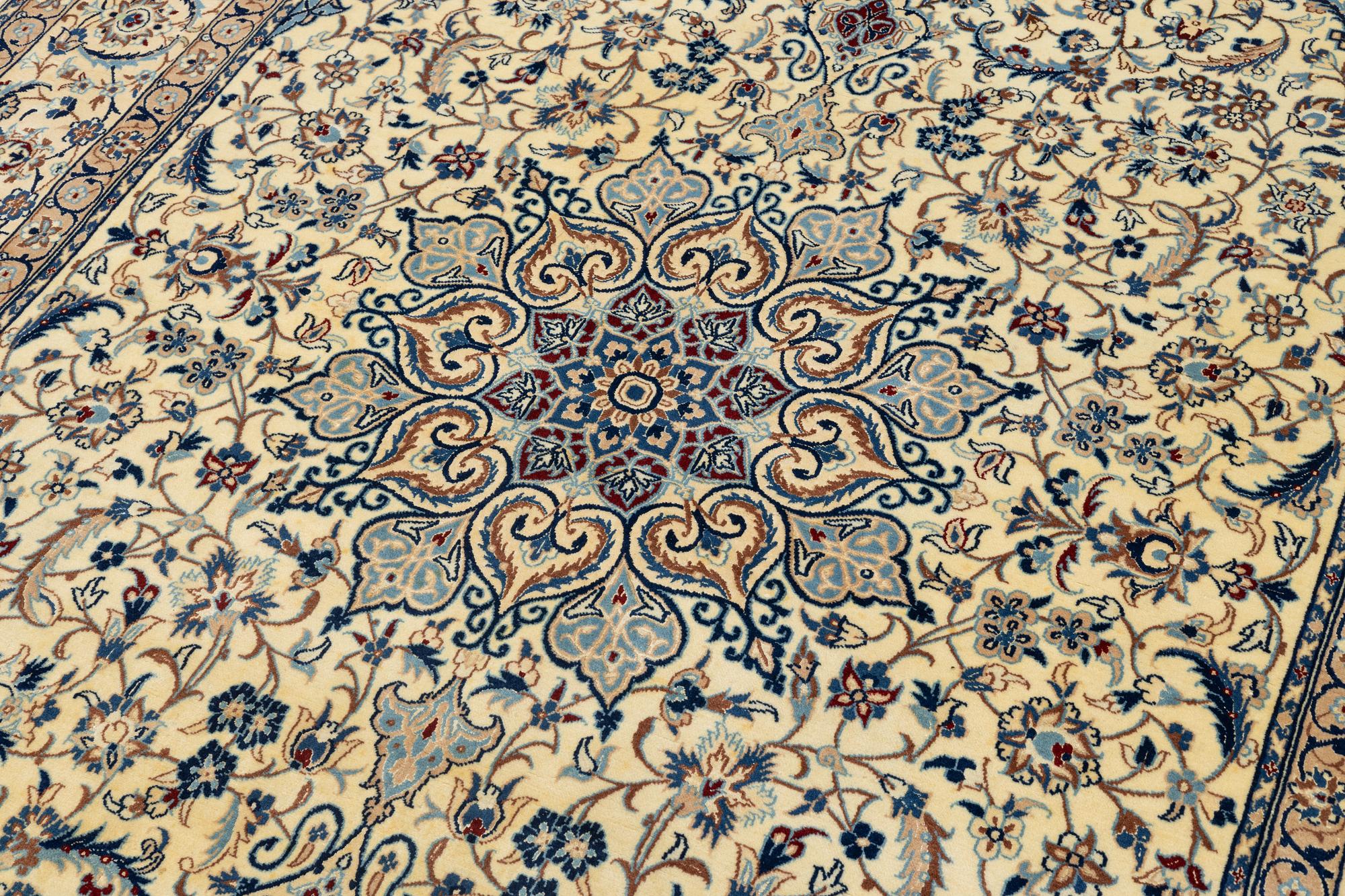 Rug, Nain, part silk, approx. 300 x 203 cm.
