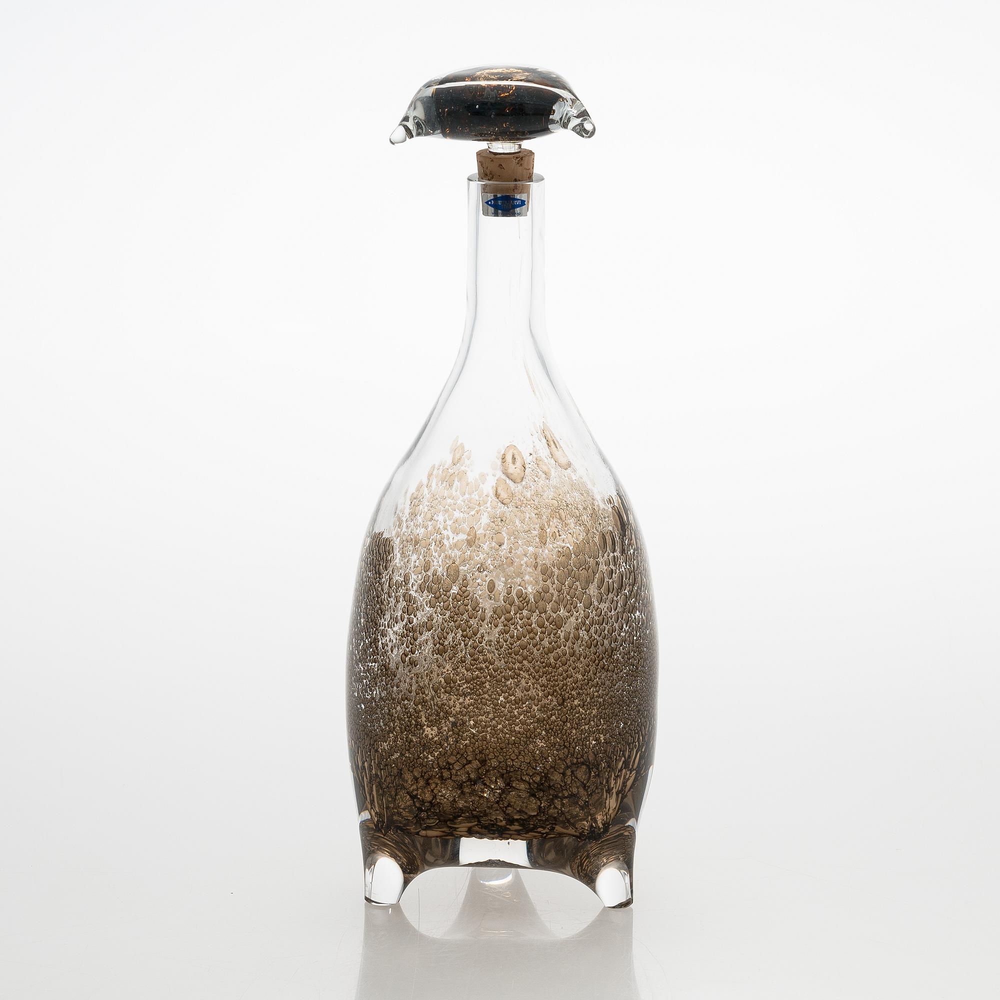 Björn Weckström, A 'Napoleon' decanter, signed Björn Weckstöm Nuutajärvi Notsjö.