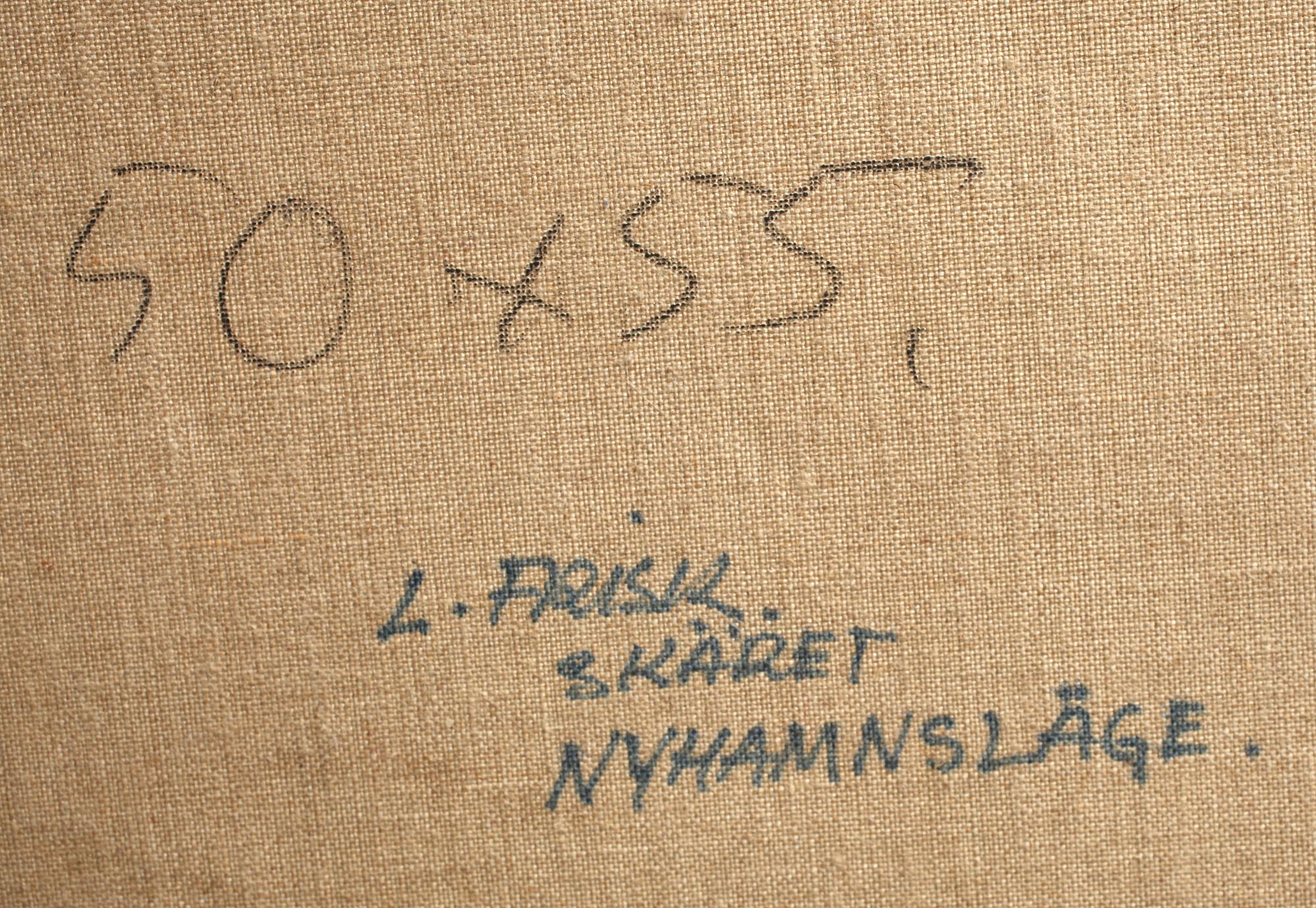 LENNART FRISK, olja på duk. Sign a tergo.