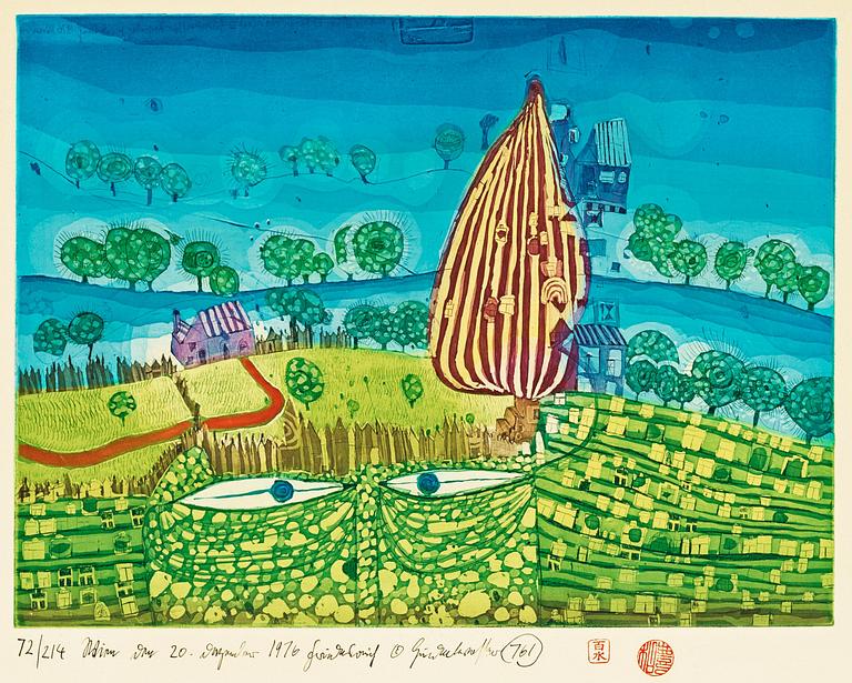Friedensreich Hundertwasser, "Take care when you walk over the prairie/The death of a thousand windows".