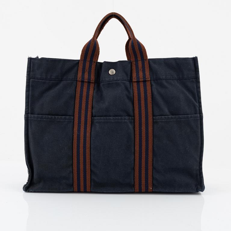Hermès, A "Fourre Tout" canvas tote bag.