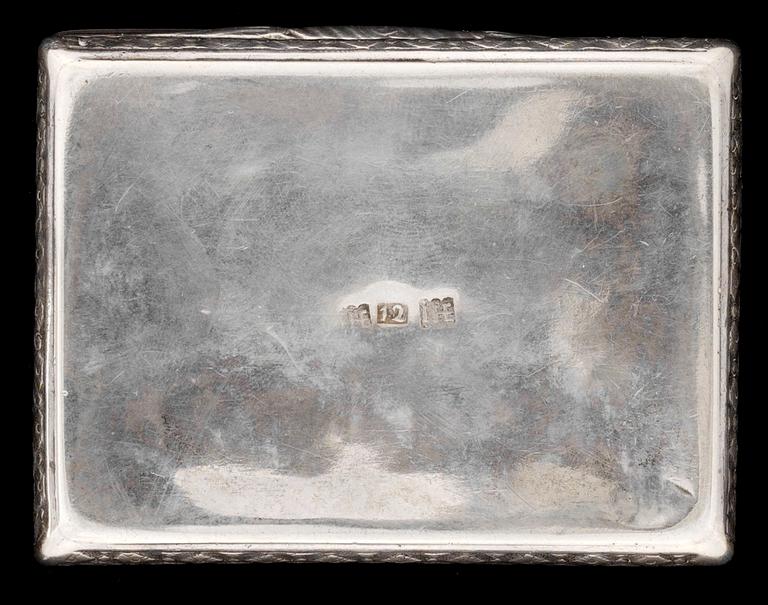 SNUSDOSA, utländska stämplar, 1700-talets slut.