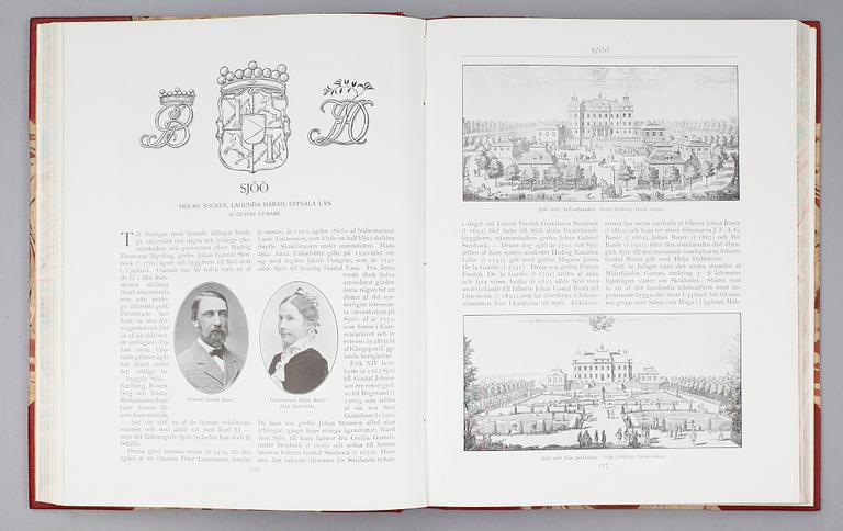 BÖCKER: Svenska Slott och Herresäten vid 1900-talets början, Nordisk famljeboks Tryckeri 1908-1910, 5 volymer.