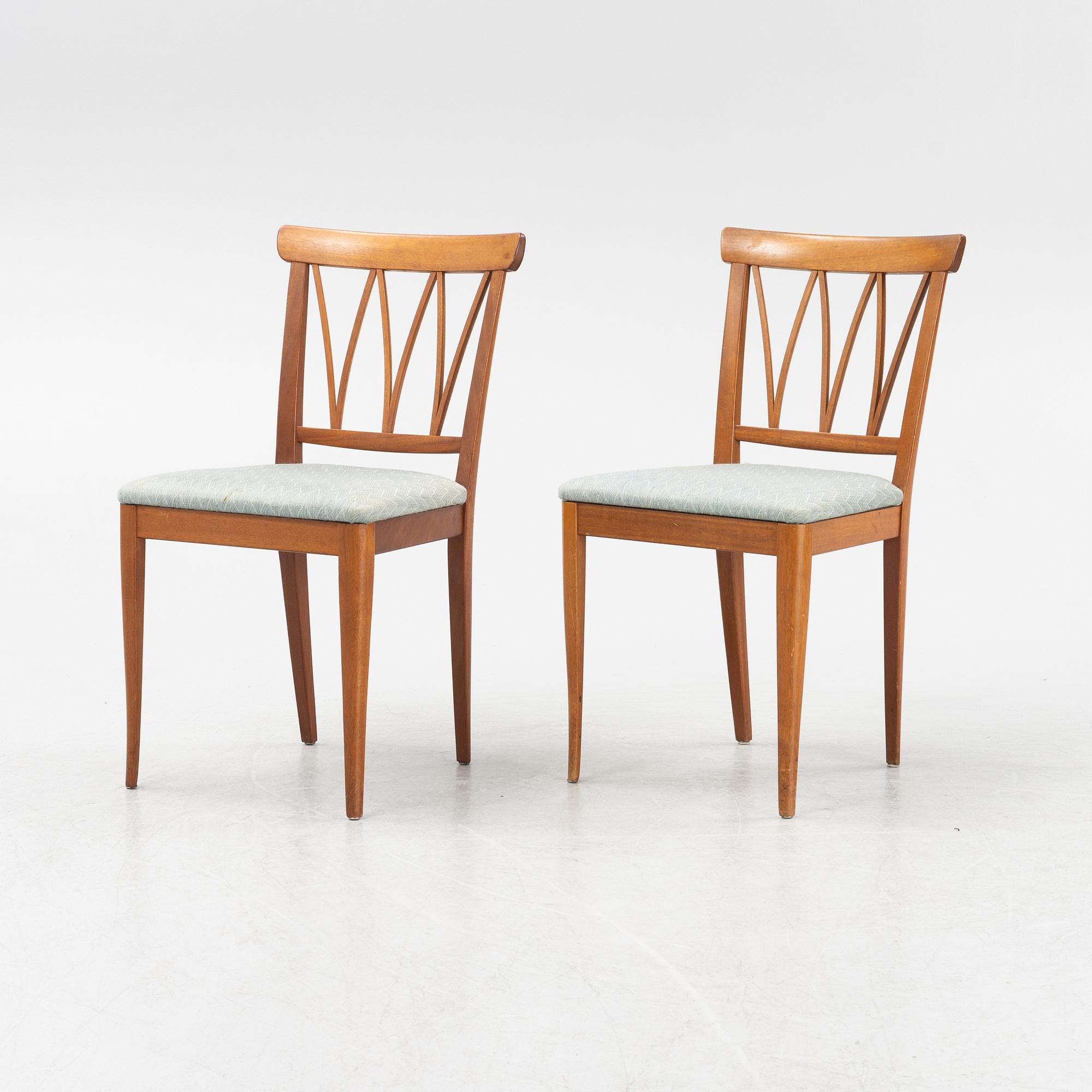 Carl Malmsten, six 'Pyramid' chairs, second half of the 20th century.