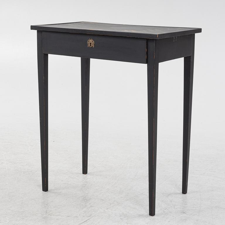 A late Gustavian painted table, circa 1800.