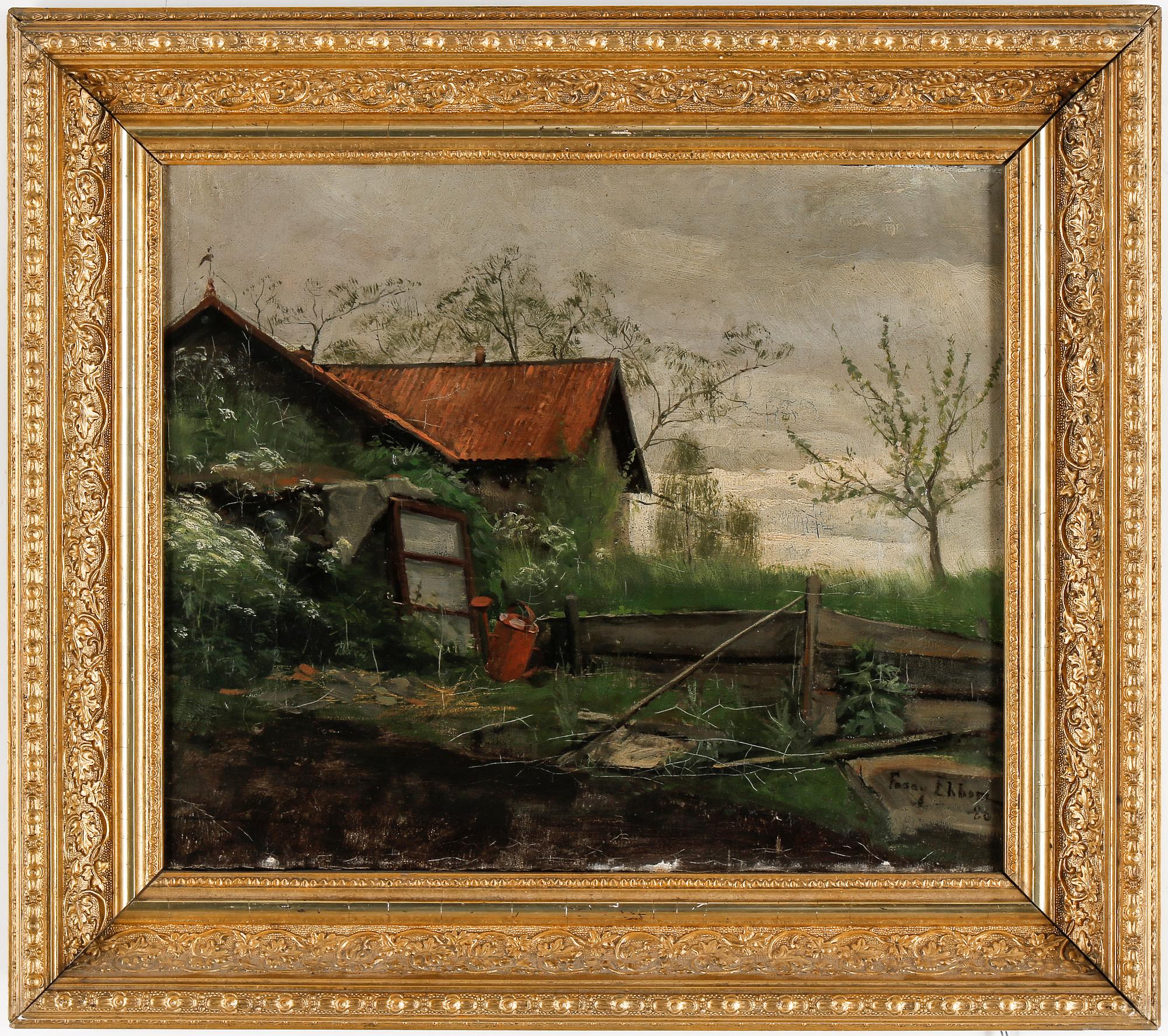 FANNY BRATE, olja på duk, signerad Fanny Ekbom, daterad -86.