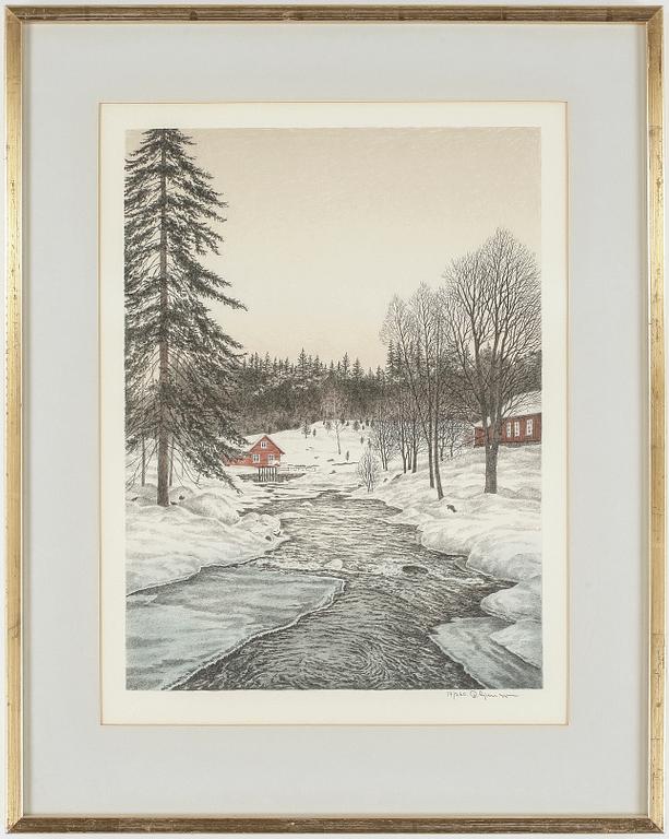 REINHOLD LJUNGGREN, färglitografi, signerad, numrerad 17/360.