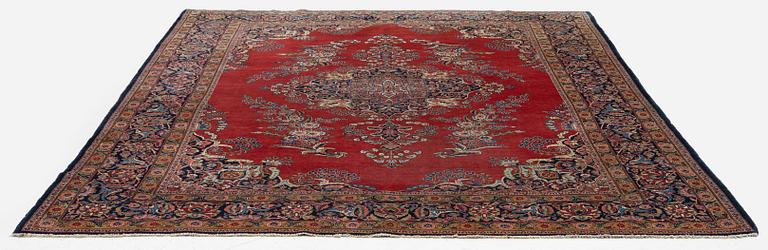 A semi-antique Kashan carpet, Central Persia, c. 320 x 237 cm.