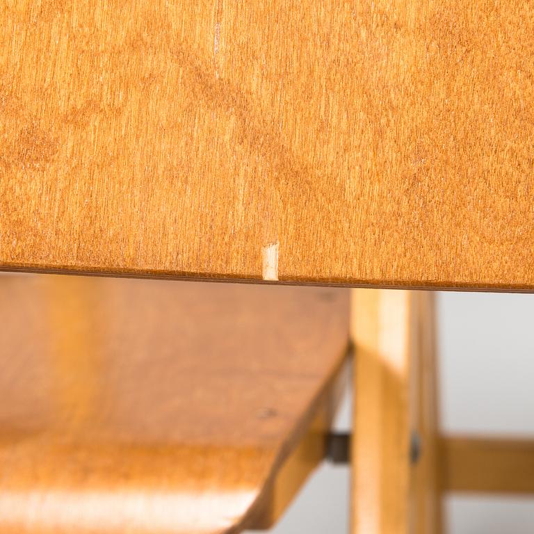 Six 1960s folding chairs for SOK Vaajakosken tehtaat.