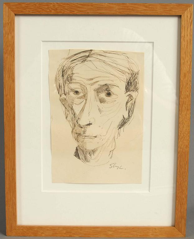 STIG LINDBERG, tusch, sign.