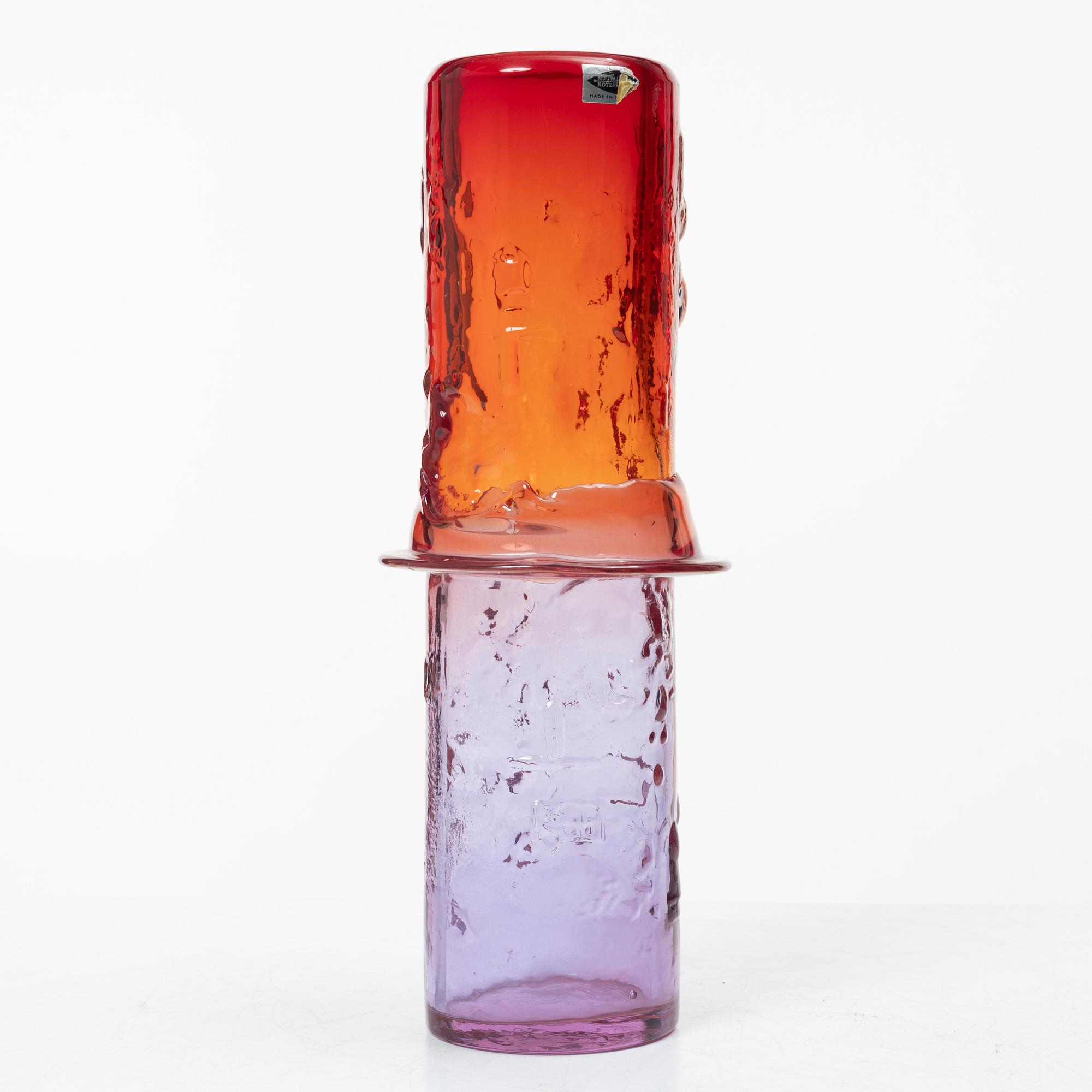Oiva Toikka, vas, glas, "Bambu", Nuutajärvi Notsjö, 1960-tal.