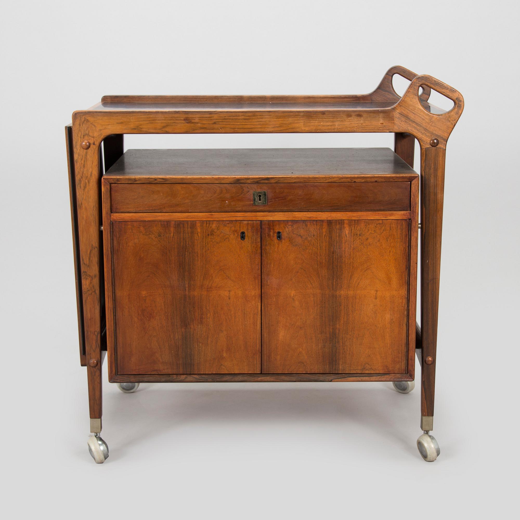 Johannes Andersen, serveringsvagn, Dyrlund Smith , Danmark, 1900-talets mitt.
