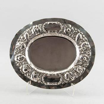 A SWEDISH SILVER PLATE BY C G HALLBERG, Stockholm 1943. Weight c:a 480 g.