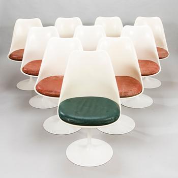 EERO SAARINEN, stolar, 10 st, "Tulip", Knoll International 1970-tal.