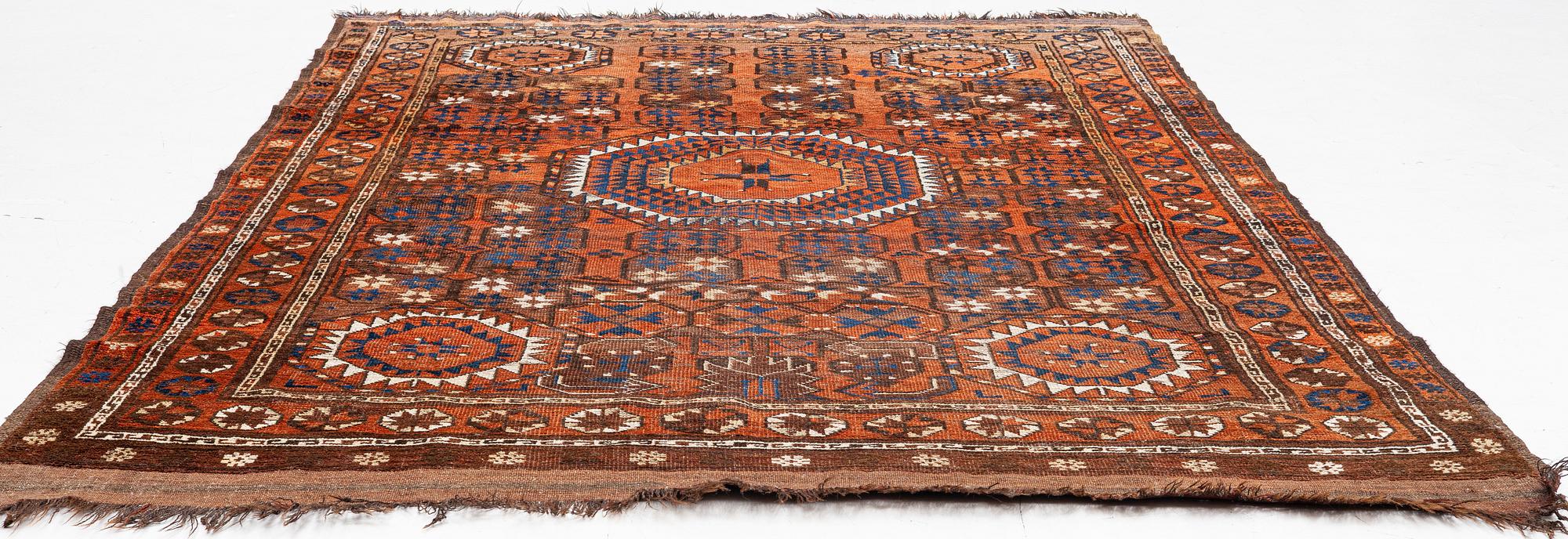 Carpet, Beshir, antique, probably 19th century second half, approx. 300 x 195 cm.